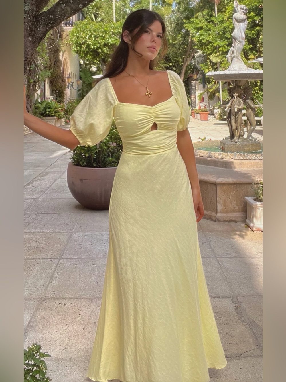 Showpo Vynna Midi Dress in Butter Yellow - Size 6